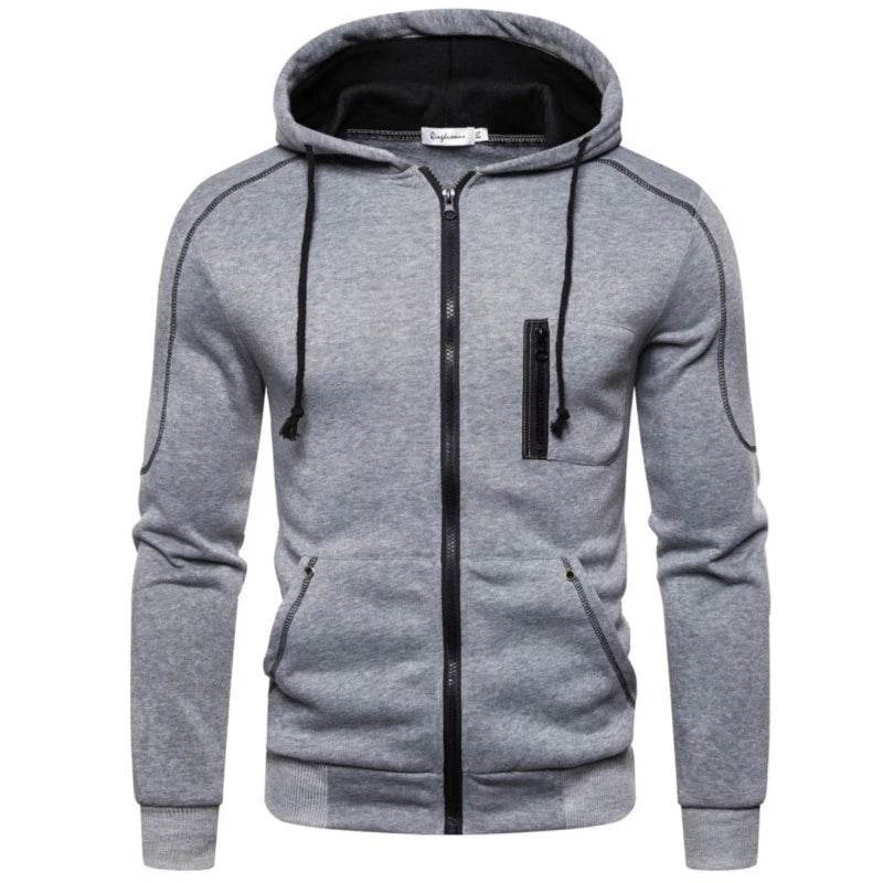 Stylish Zipper Hooded Tracksuit for Men - Casual Fitness Jogging Set - Buy Center US