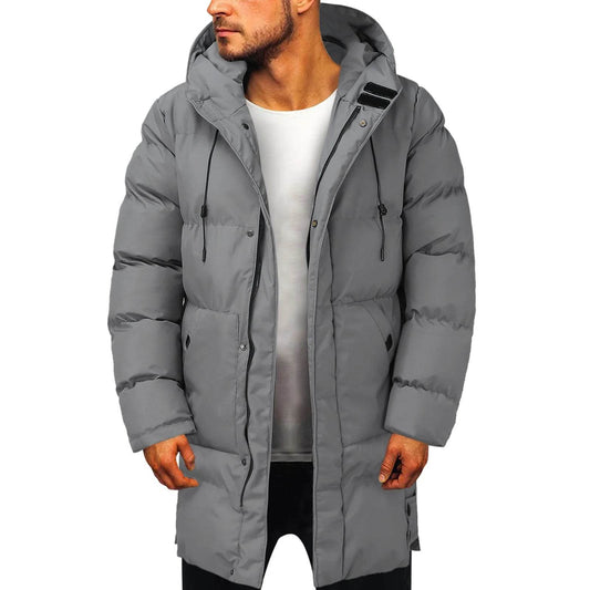 Men’s Oversized Cotton Puffer Parka - Warm Winter Jacket with Hood - Buy Center US