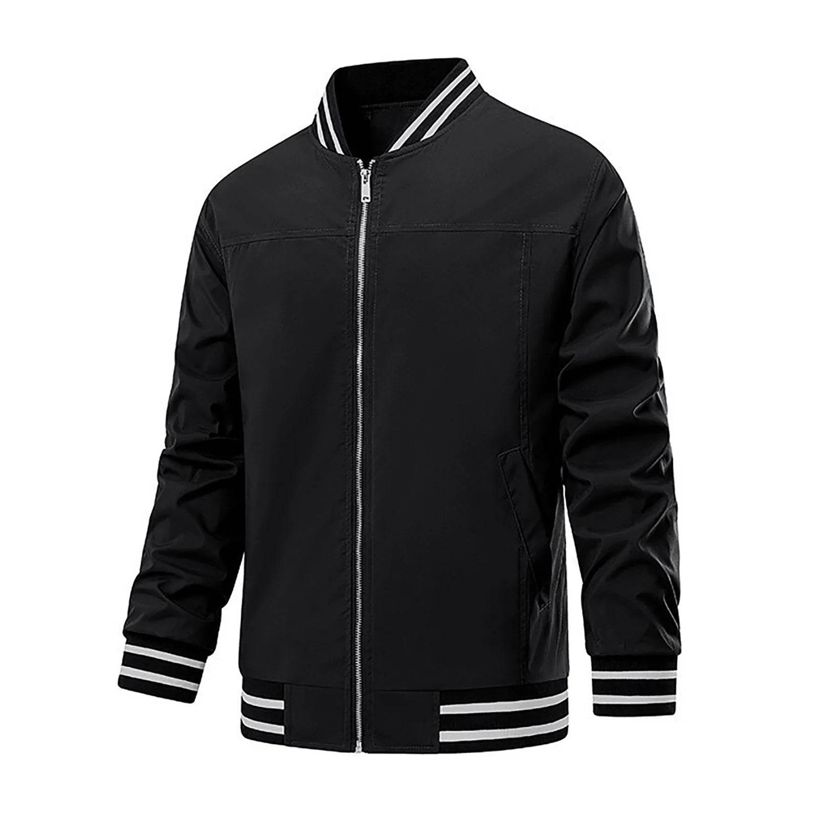 ZOMAXIUJEE Men's Waterproof Windproof Zipper Baseball Jacket - Casual Style - Buy Center US