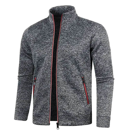 Men's Casual Zipper Hoodie - Stylish Black/Green/Gray Color Block Sweatshirt - Buy Center US