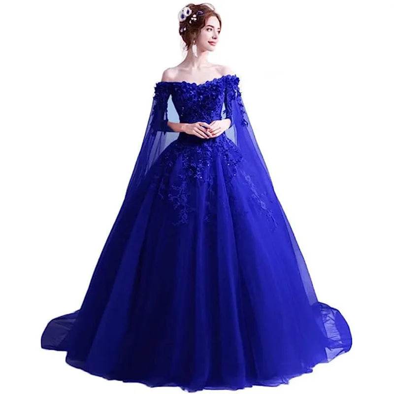 Bomaris Vintage Ball Gown Quinceanera Dress with Cape - Customized Style - Buy Center US