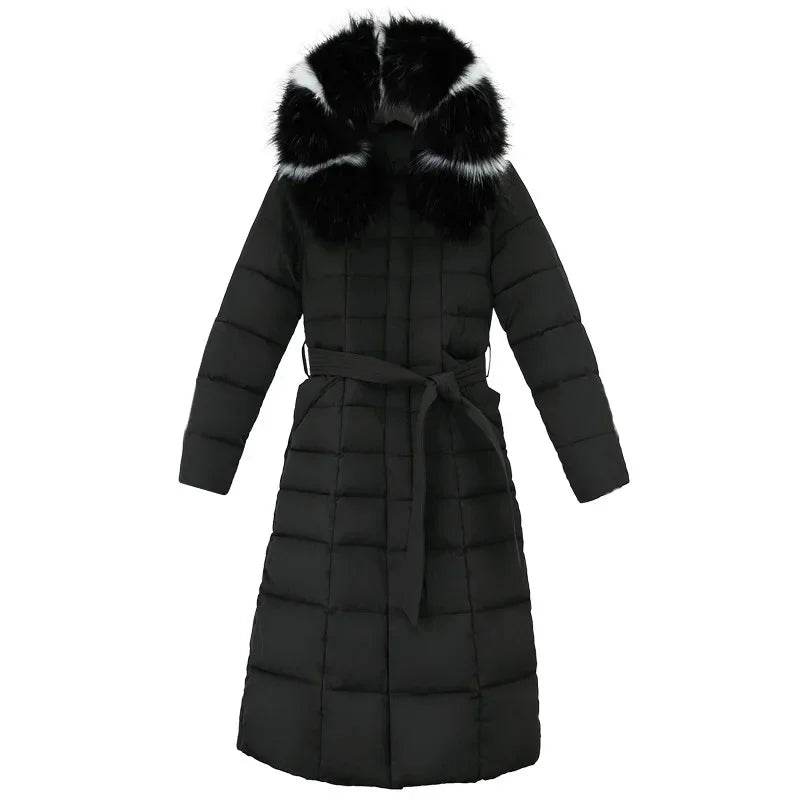 YEMOCILE Women's Slim Fit Long Down Jacket - Thick Fur Collar Coat - Buy Center US