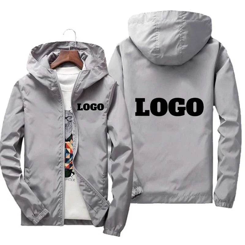 Custom Brand Waterproof Men’s Jacket - Casual Windbreaker in Big Sizes - Buy Center US
