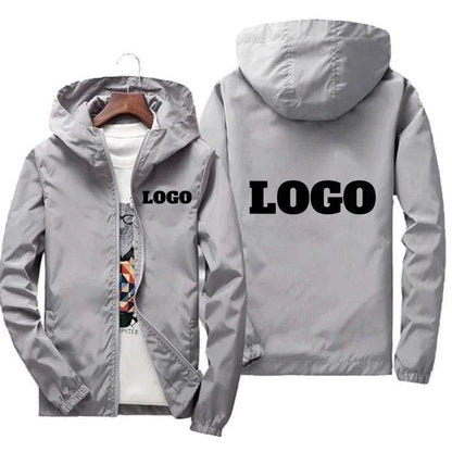 Custom Brand Waterproof Men’s Jacket - Casual Windbreaker in Big Sizes - Buy Center US