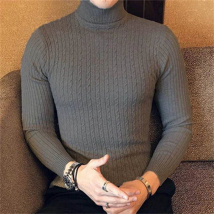 FURCW Autumn Winter Turtleneck Pullover - Slim Fit Men's Sweater - Buy Center US