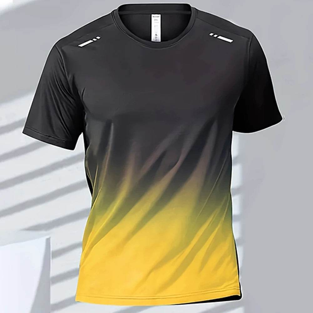 Men's Quick-Drying Gradient T-Shirts - Lightweight Casual Workout Tees - Buy Center US