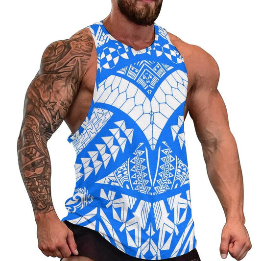Samoan Men's Beach Vest - Polynesian Design for Summer Travel - Buy Center US
