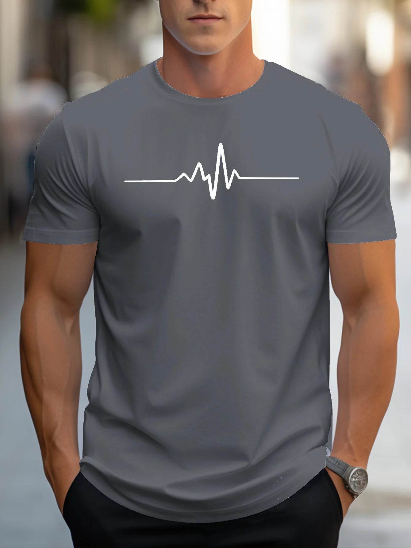 GUILAN Men's 100% Cotton Casual Graphic T-Shirt - Slim Fit & Breathable - Buy Center US
