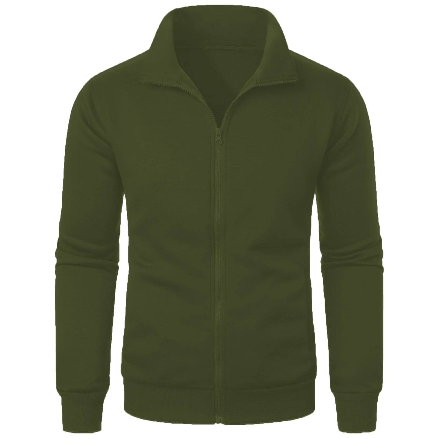 Men's Casual Zipper Hoodie - Solid Color Cardigan for Autumn Style - Buy Center US