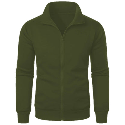 Men's Casual Zipper Hoodie - Solid Color Cardigan for Autumn Style - Buy Center US