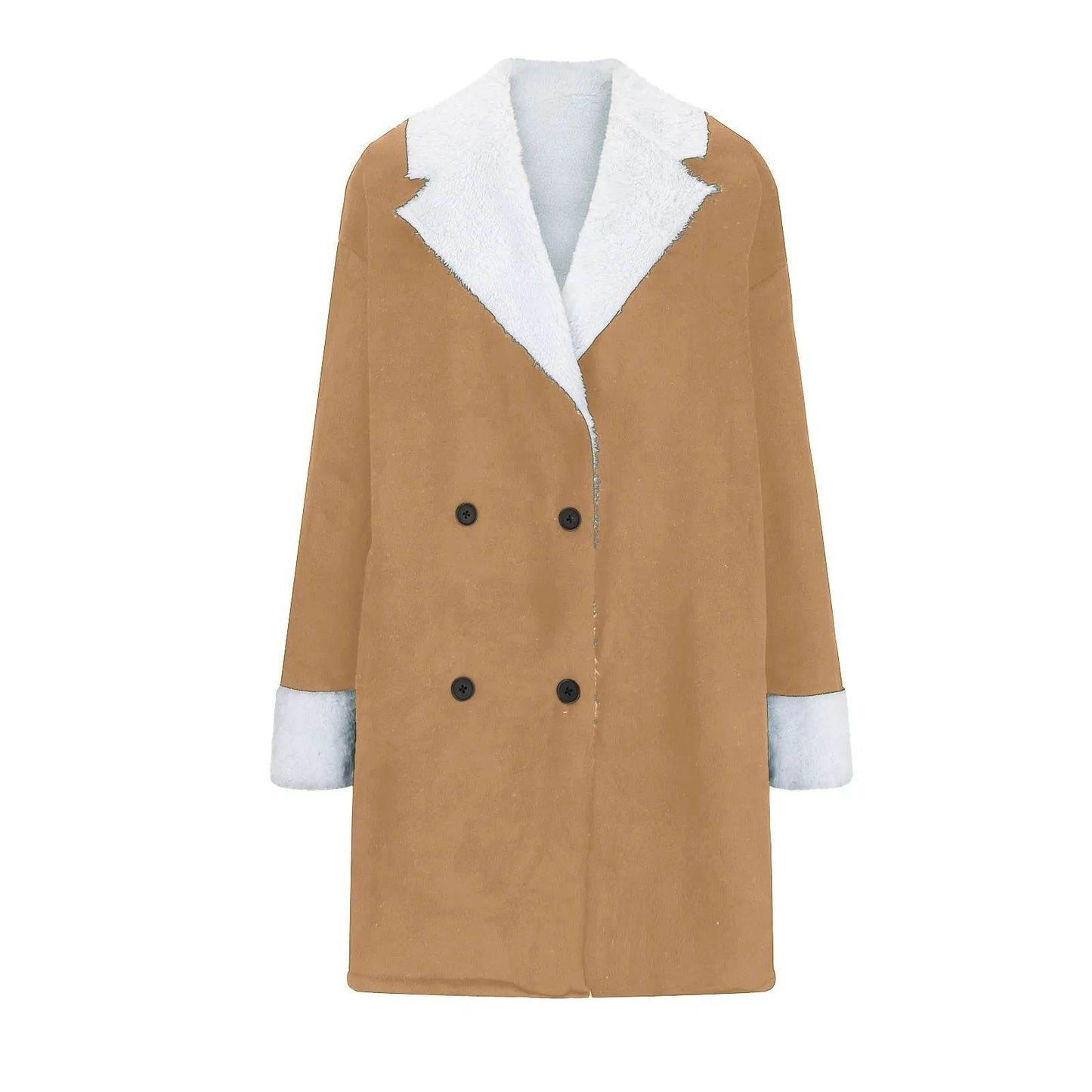 Women's Retro Suede Leather Jacket – Autumn Winter Windbreaker Style - Buy Center US