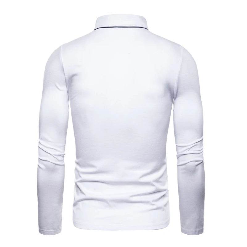 WSHIXDW Men's Long-Sleeved Polo Shirt - Casual Spring/Summer Fashion - Buy Center US