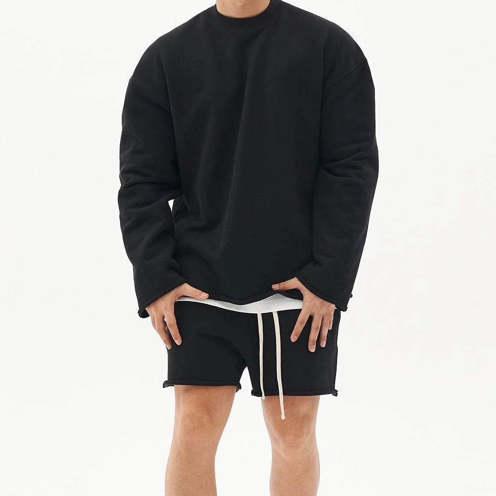 Dueweer Men's Summer Cotton Sets - Loose Hoodie & Shorts for Casual Wear - Buy Center US