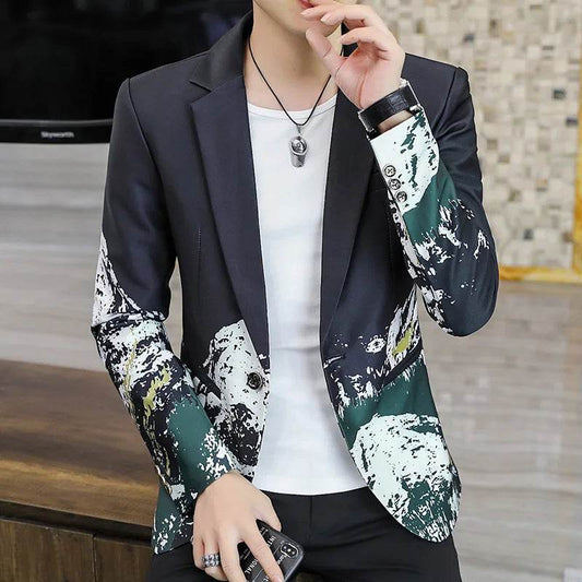 Men's Slim Fit Blazer - Trendy British Style for Casual and Smart Events - Buy Center US