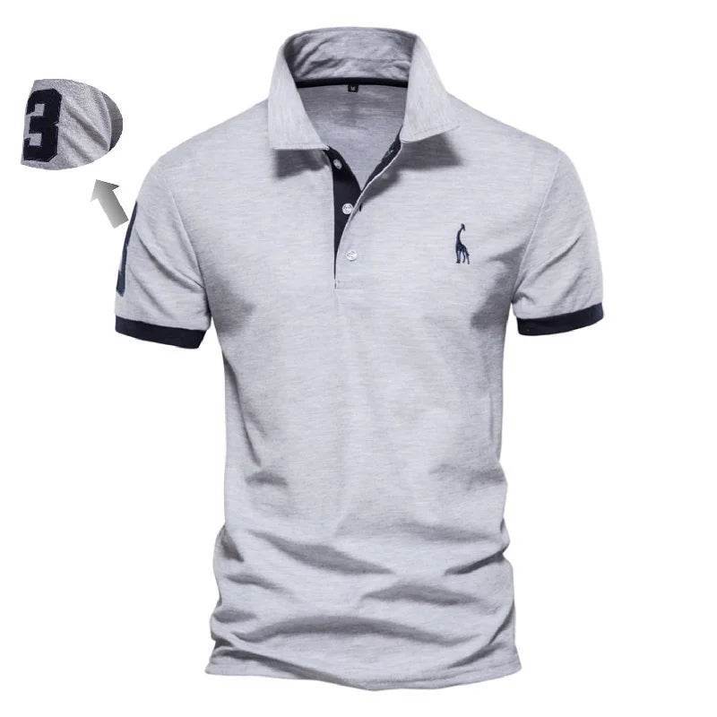 AIOPESON Men's Slim Fit Polo Shirt - Casual Solid Color for Summer - Buy Center US