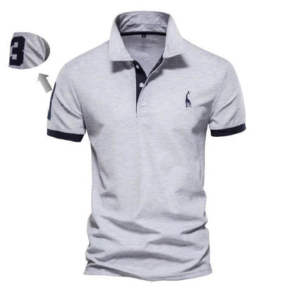 AIOPESON Men's Slim Fit Polo Shirt - Casual Solid Color for Summer - Buy Center US