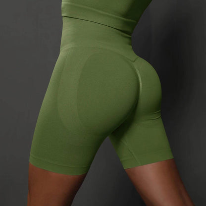 Hamidou High Waist Yoga Shorts for Women - Seamless Gym Fit - Buy Center US