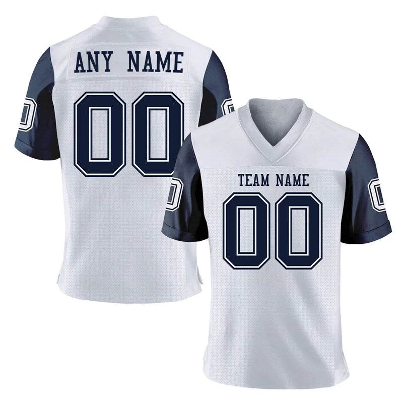 Personalized Rugby T-Shirt - Custom Team Name & Number - Men's V-Neck - Buy Center US