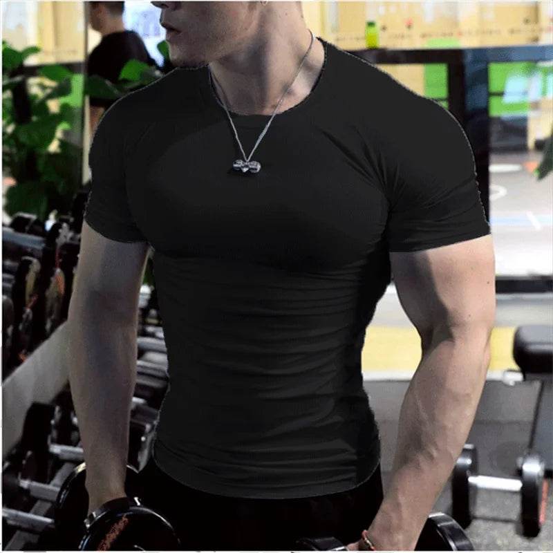 Summer Men’s Compression T-Shirt - Breathable, Quick-Dry Casual Top - Buy Center US