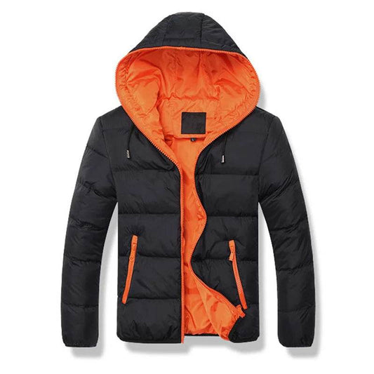 Men's Casual Hooded Parka - Waterproof Cotton Jacket for Autumn/Winter - Buy Center US