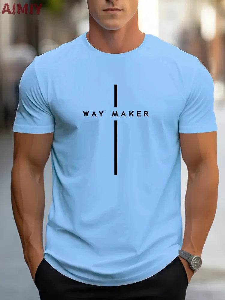 Men's Slim Fit T-Shirt - Breathable Round Neck Casual Tee for Summer - Buy Center US