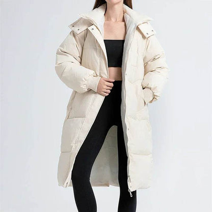 ABRINI Women's Hooded Long Coat - Warm Thicken Casual Parka - Buy Center US