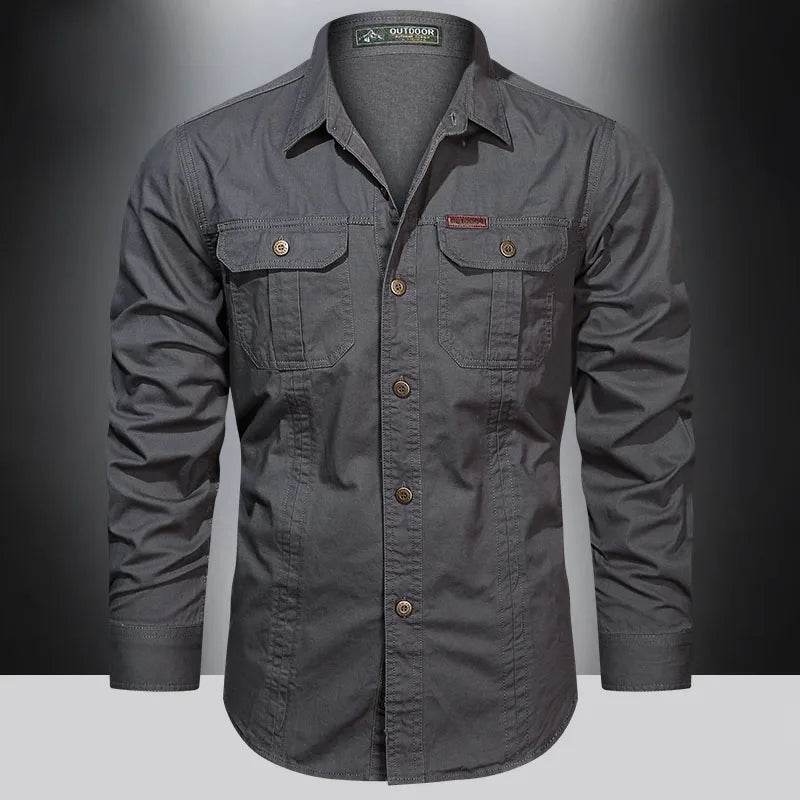 Men's Long Sleeve Casual Cotton Overshirt - Quality Spring Shirts 5XL - Buy Center US