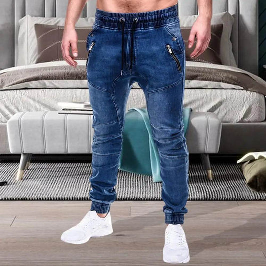 SANWOOD Men's Slim Fit Denim Jeans - Casual Ankle Tied Style - Buy Center US