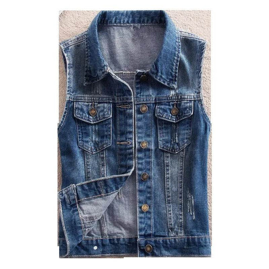 LDMSL Women's Sleeveless Denim Vest - Casual Spring Summer Top - Buy Center US