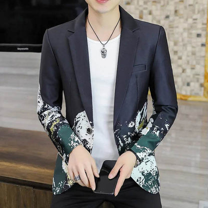 Men's Slim Fit Blazer - Trendy British Style for Casual and Smart Events - Buy Center US