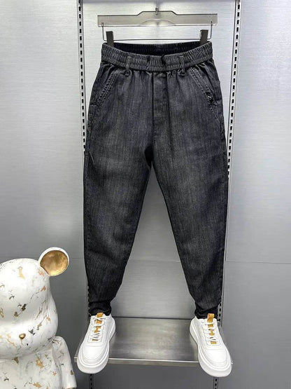 Trendy Men's Casual Jeans - Drawstring, Baggy Denim Trousers - Buy Center US
