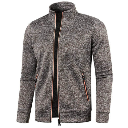 Men's Casual Thicken Jacket - Zipper Stand Collar Slim Fit Outerwear - Buy Center US