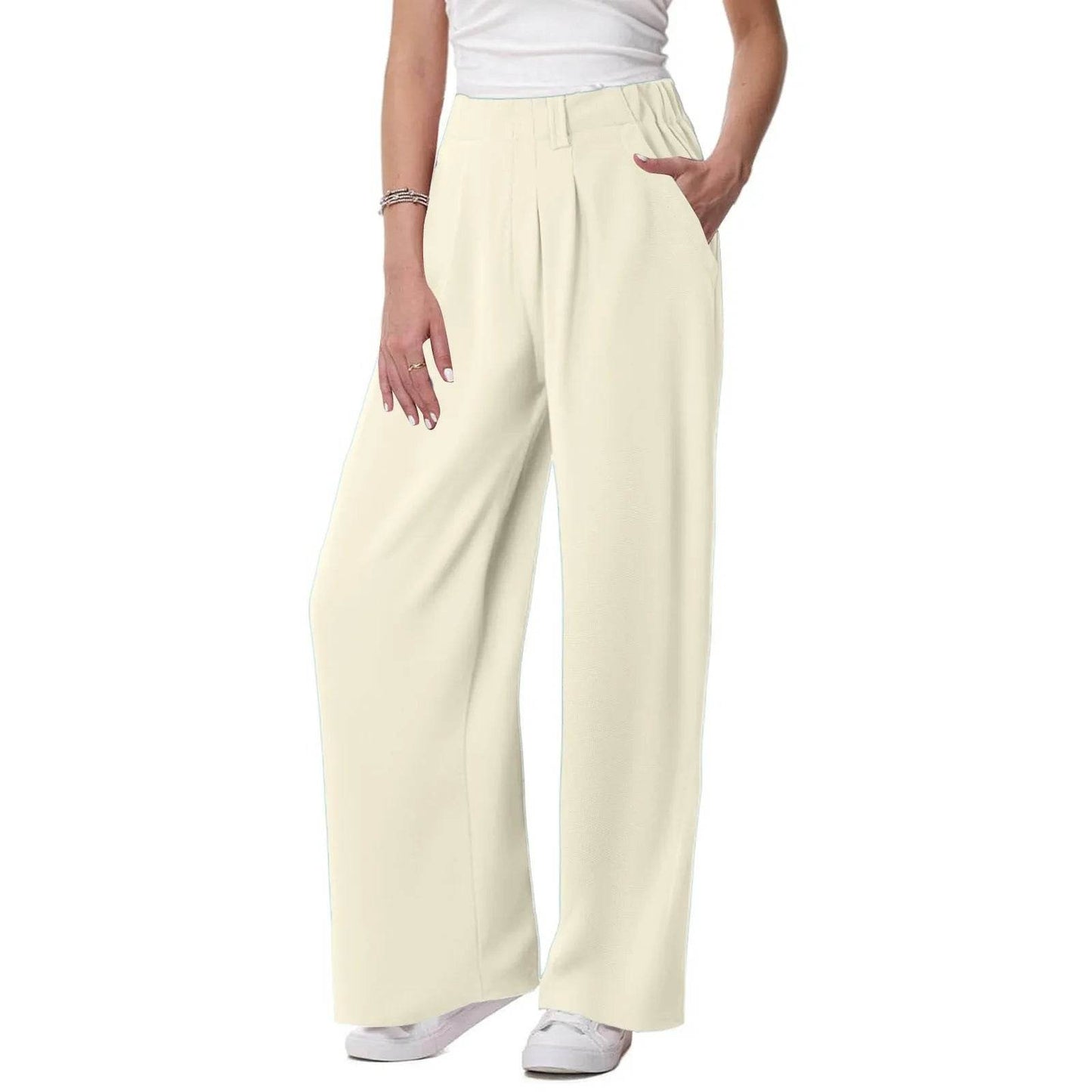 ZOMAXIUJEE Women's Solid Color Palazzo Pants - Casual & Comfortable - Buy Center US