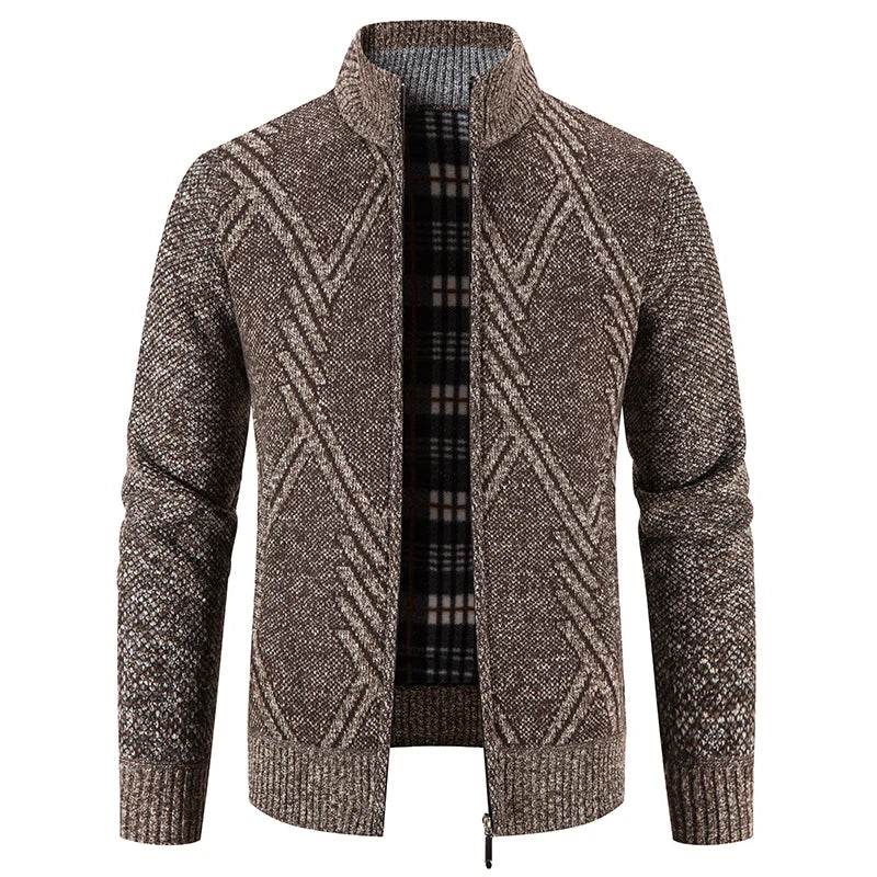 ENWEIGE Men's Fleece Sweater Coat - Warm Knit Zip Windbreaker Jacket - Buy Center US