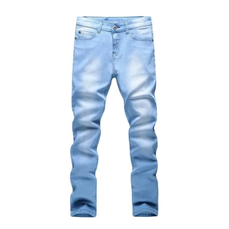 Cowboy Men's Slim Fit Denim Jeans - Korean Style Casual Trousers - Buy Center US