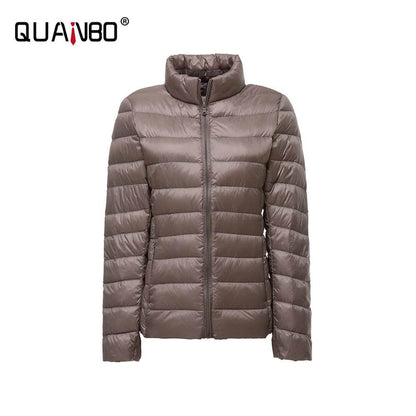 Ultralight Women’s Slim Fit Puffer Jacket - 15 Colors, Windproof Design - Buy Center US