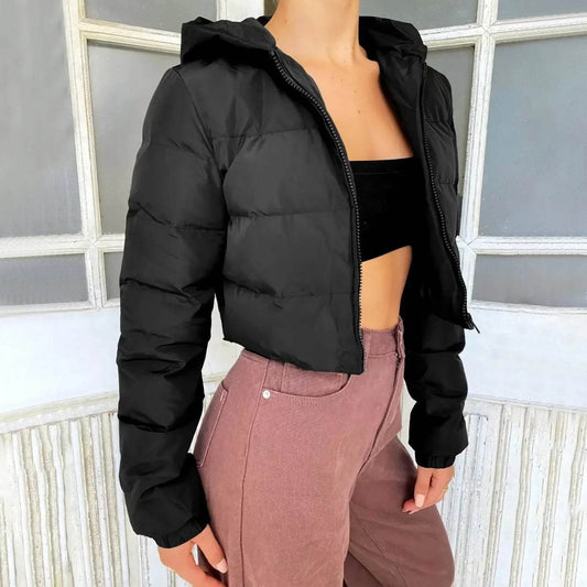 Women's Fall Winter Down Coat - Oversized Puffer Jacket, Zippered - Buy Center US