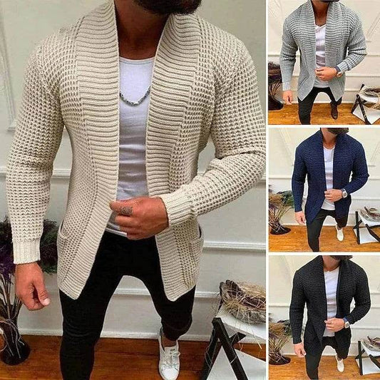 DOIYTTS Men's Casual Long Sleeve Knitted Sweater - Spring Outerwear - Buy Center US