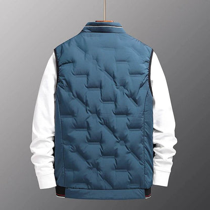 Casual Men’s Thermal Zipper Vest - Windproof Duck Down Jacket - Buy Center US
