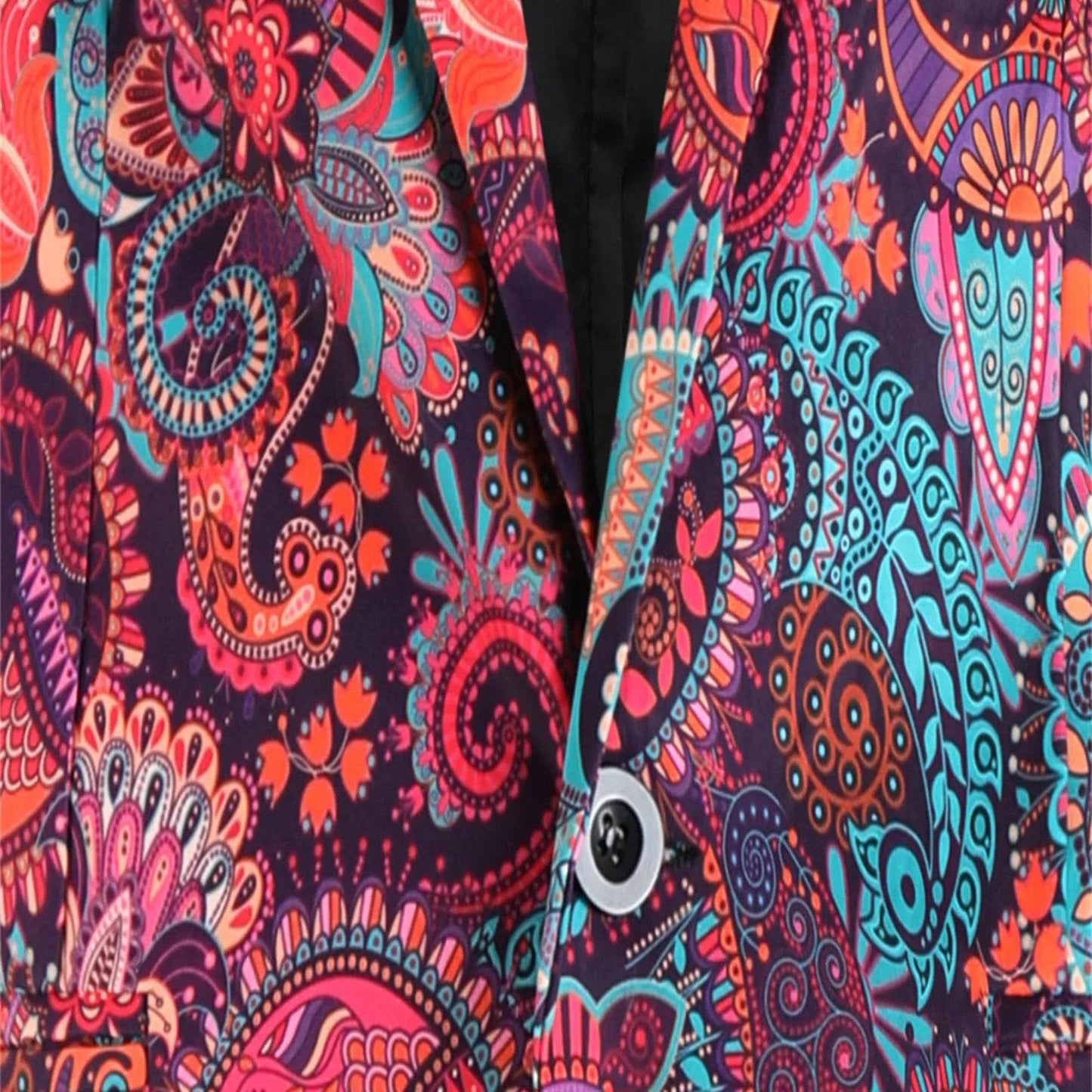 Casual Men's Blazer Jacket - Printed Long Sleeve Lapel Fashionwear - Buy Center US