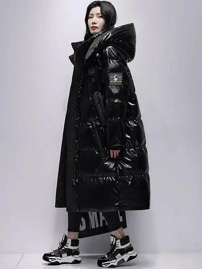 Oversized Women's Black Puffer Jacket - Warm & Stylish Winter Coat - Buy Center US