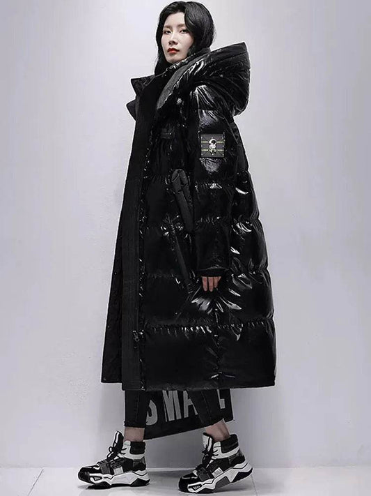 Oversized Women's Black Puffer Jacket - Warm & Stylish Winter Coat - Buy Center US