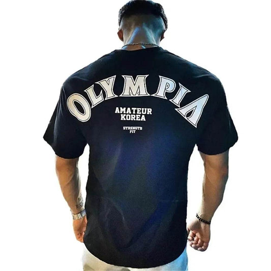 OLYMPIA Men's 3D Printed Gym T-Shirt - Quick Dry, Lightweight Sports Top - Buy Center US