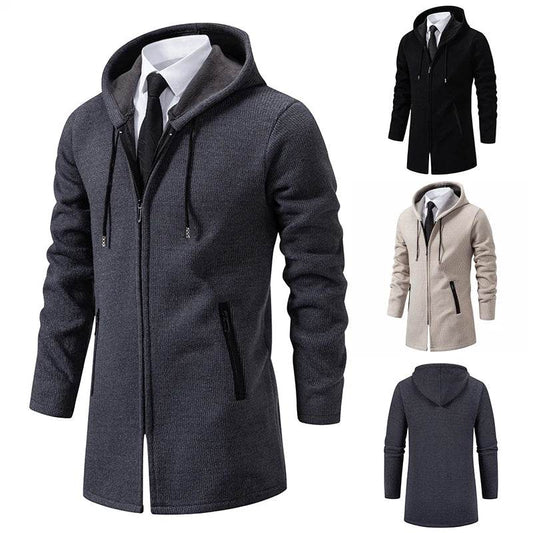 ENWEIGE Men's Hooded Fleece Cardigan - Casual Winter Jacket, Thick Knit - Buy Center US