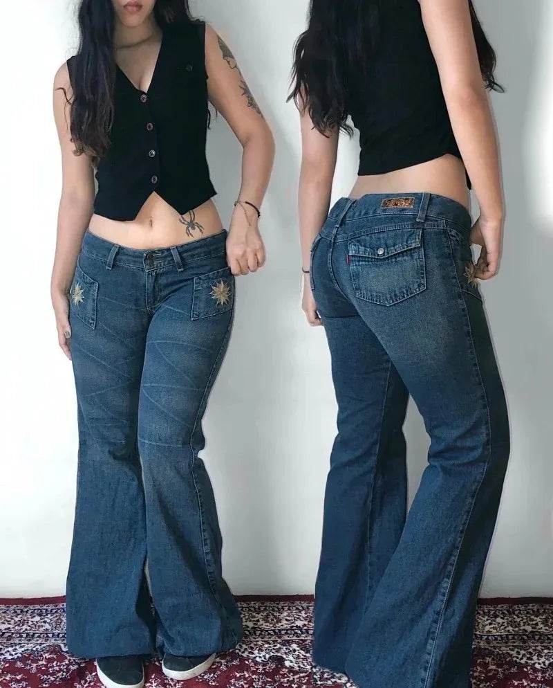 Y2K Harajuku Big Pocket Baggy Jeans for Men - Vintage Punk Style - Buy Center US