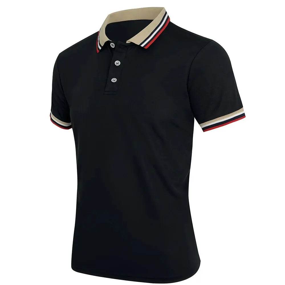Men’s Casual Polo Shirt - Breathable Cotton, Short Sleeve, Solid Color - Buy Center US