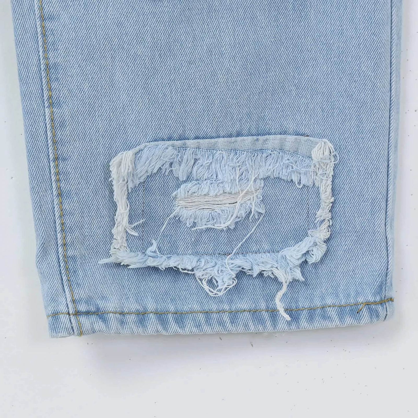 Hip Hop Men's Distressed Denim Jeans - Straight Pocket Trouser Style - Buy Center US