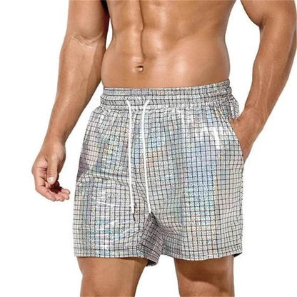 Qj Cinga Men's Stretch Beach Shorts - Comfortable Plaid Design for Summer - Buy Center US