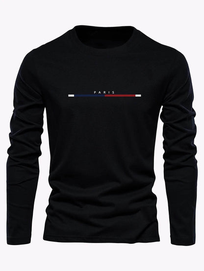 GUILAN Men's Casual Cotton T-Shirt - Paris Print, Comfortable & Breathable - Buy Center US