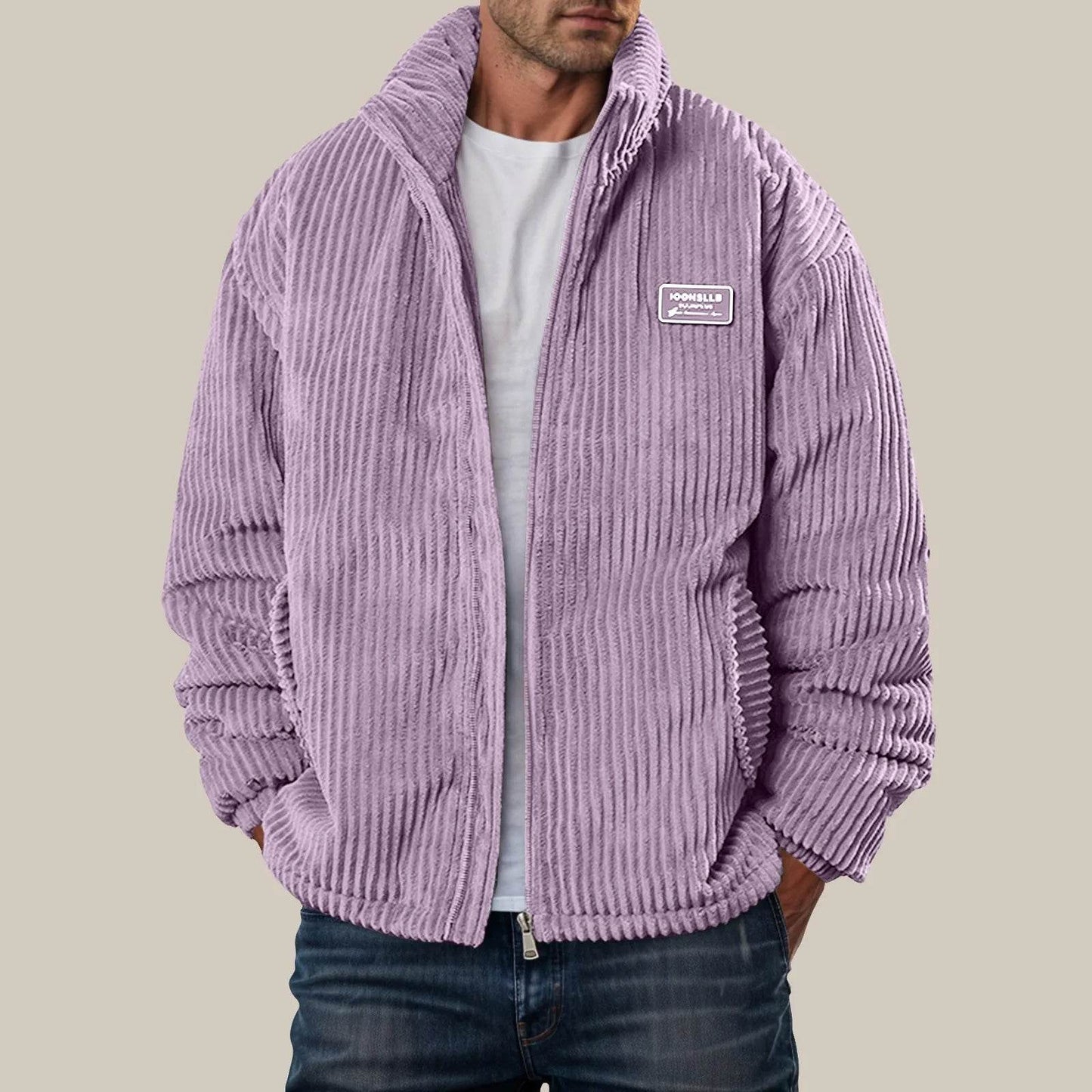 Men's Corduroy Winter Down Coat - Warm Quilted Jacket for Outdoor Style - Buy Center US